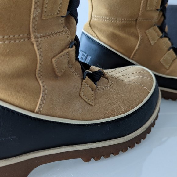 Sorel Tivoli High Leather Waterproof Winter Boots Tan Size 7.5 - Picture 5 of 10